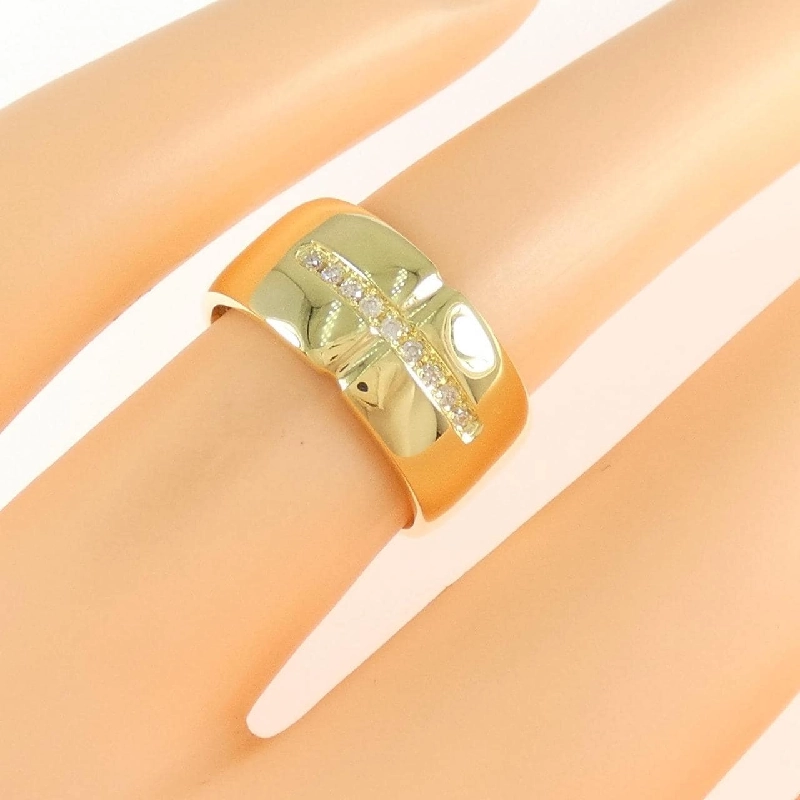 Nhẫn kim cương K18YG 0.06CT 671407