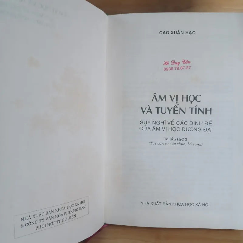 Âm Vị Học & Tuyến Tính - Cao Xuân Hạo 1005216