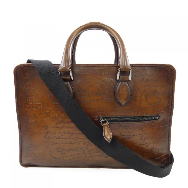 Berluti Anjou Small Scritt Leather Brief BAG - Hàng hiệu Authentic 900205