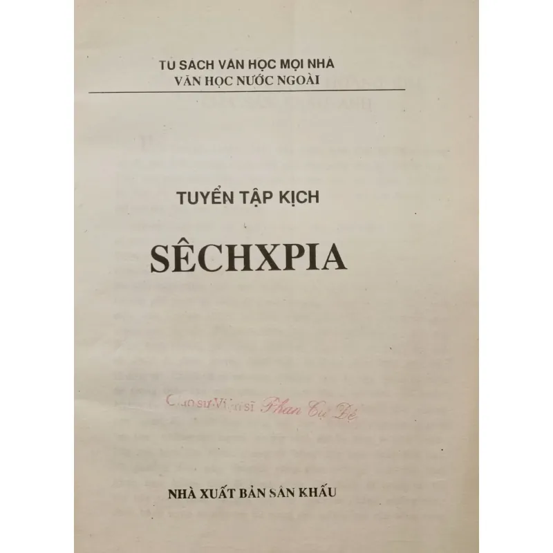Tuyển tập kịch Sechxpia 926595