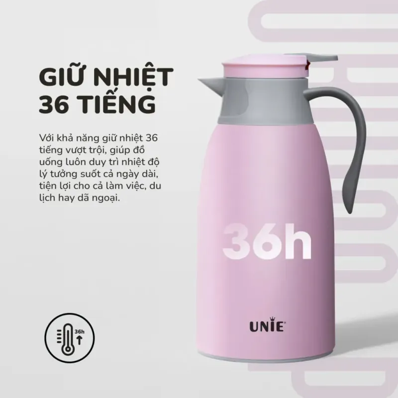 Unie UKW09-P – Phích giữ nhiệt 36 giờ bền bỉ 762248