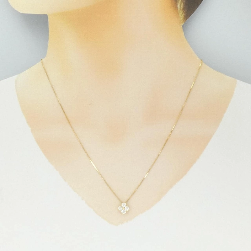 K18YG Dây chuyền kim cương 0.503CT F SI1 VG-GOOD - Hàng hiệu Chính hãng 874786