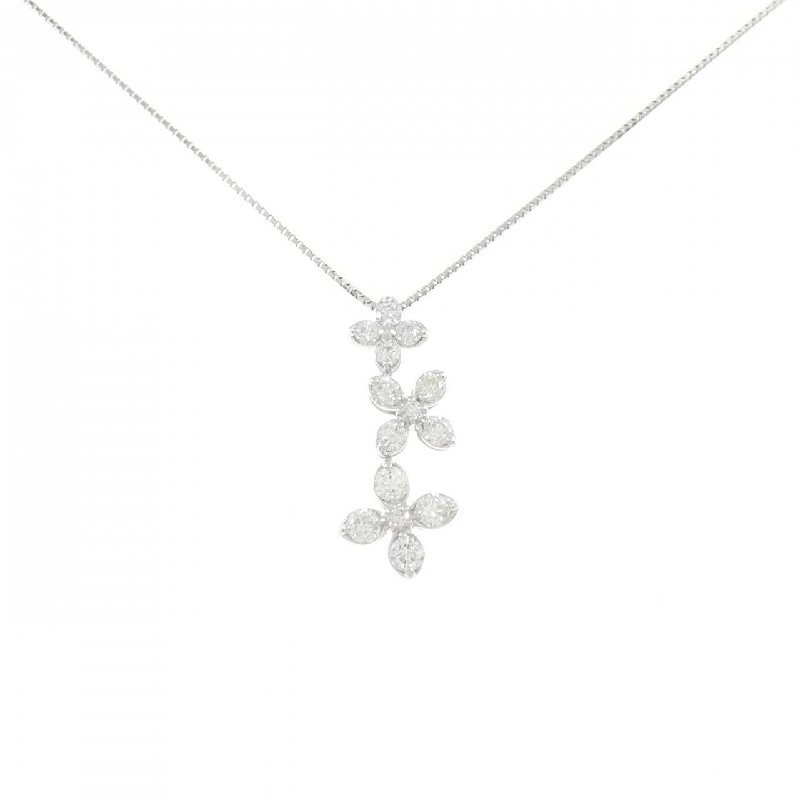 K18WG Hoa Hồng Kim Cương Dây Chuyền 1.00CT - Hàng hiệu Chính hãng 861510