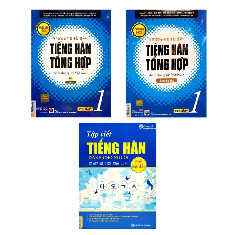 Combo 3 cuốn sách học tiếng Hàn Sơ Cấp 1: Sách giáo trình + Sách bài tập + Sách tập viết [TSTK] 1018241