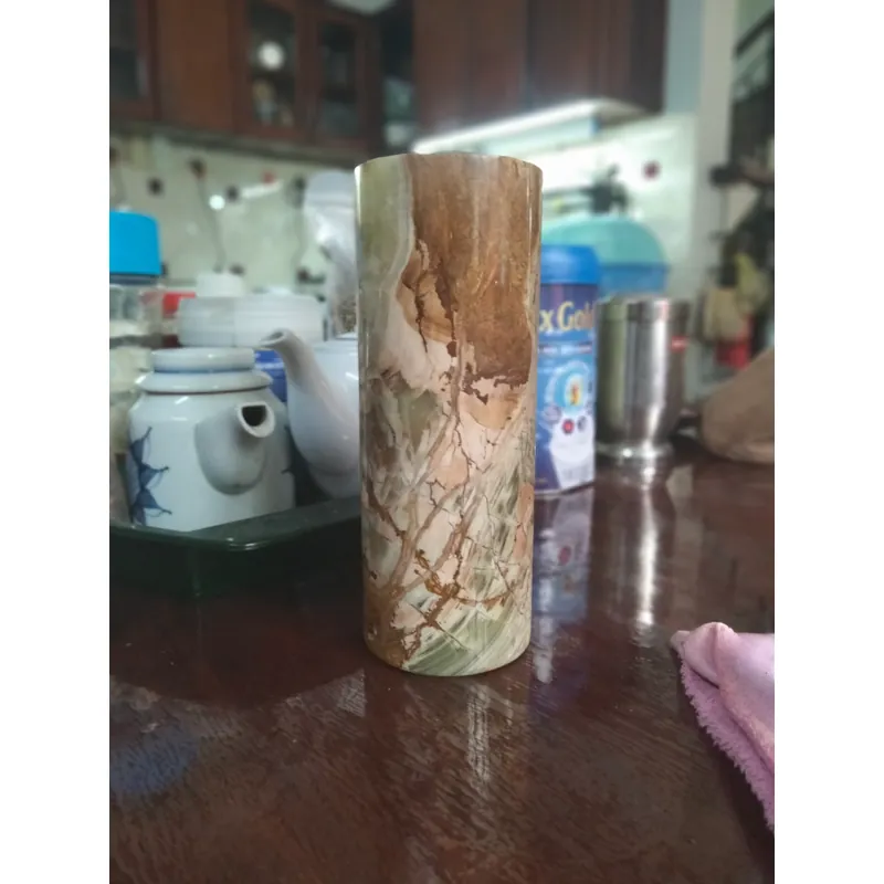 Bình hoa đá Pakistan vân đẹp, bóng sang trọng 693050