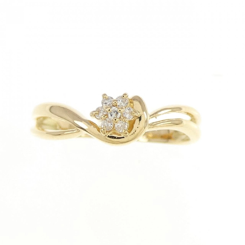 Nhẫn kim cương hoa K18YG 0.05CT 673214