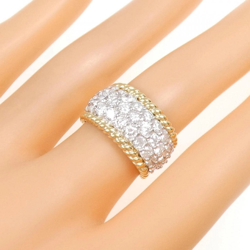 Nhẫn kim cương Pavé K18YG/PT900 2.37CT 673047