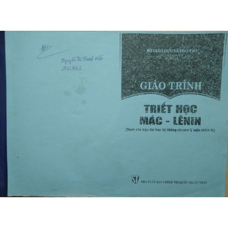 Giáo trình photo Triết học Mác Lênin bìa xanh  11941