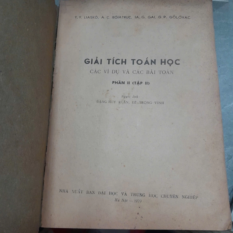 GIẢI TÍCH TOÁN HỌC - ĐẶNG HUY RUẬN, LÊ TRỌNG VINH DỊCH 552662