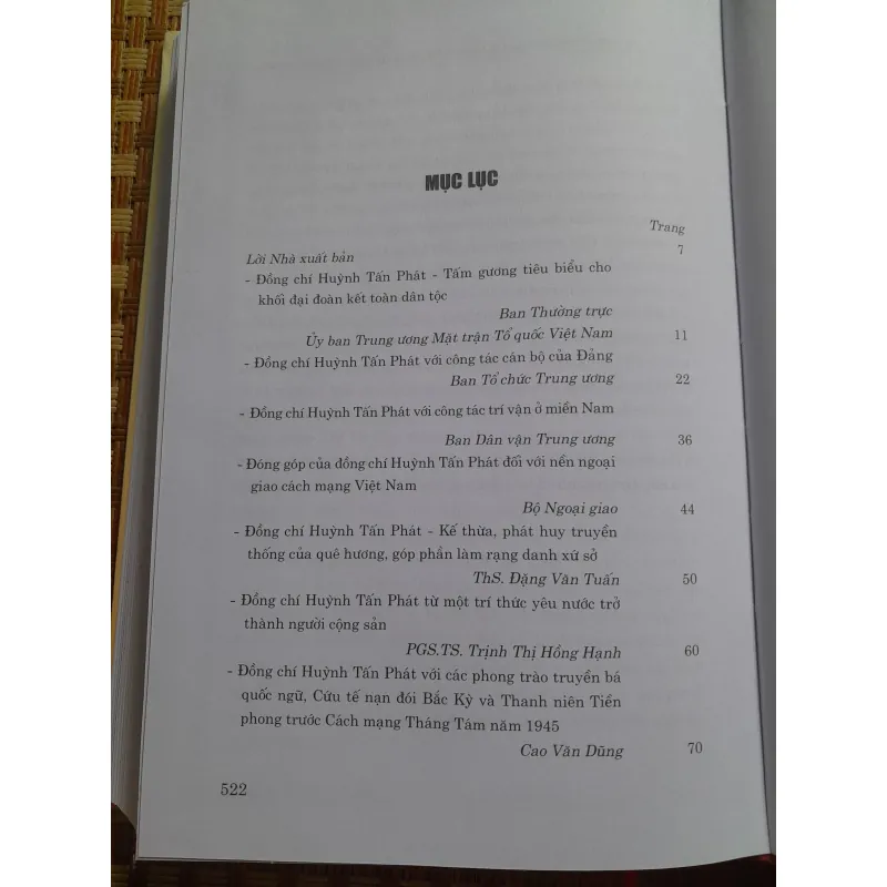 ĐỒNG CHÍ HUỲNH TẤN PHÁT VỚI CÁCH MẠNG VIỆT NAM... 761474