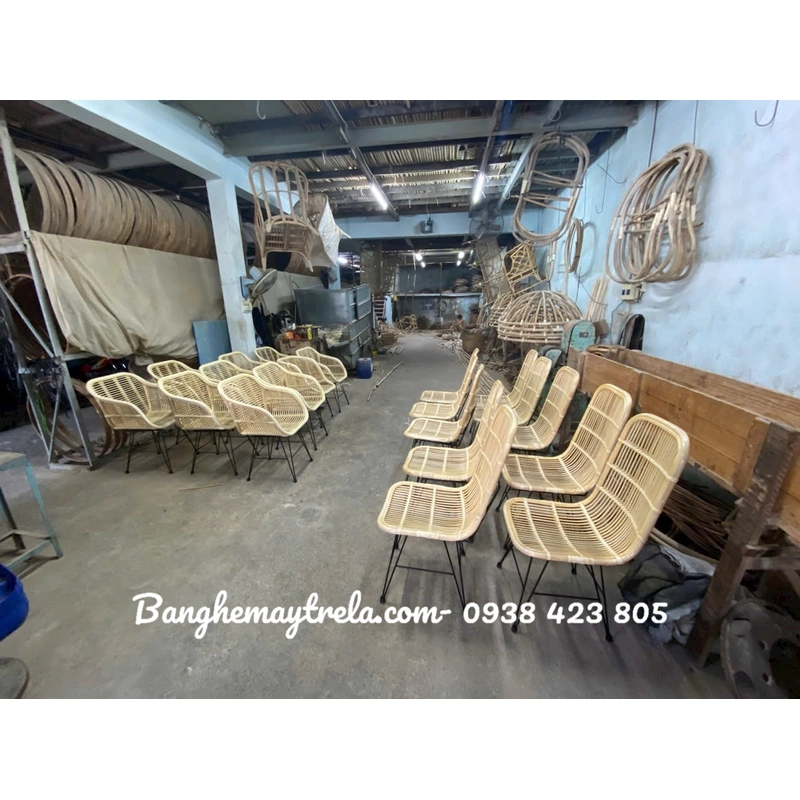 Ghế mây chân sắt giá rẻ 460896