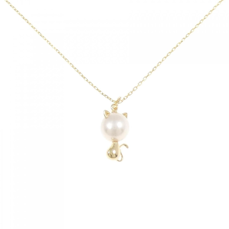 K18YG Mèo Akoya Pearl Dây chuyền 8.1mm - Hàng hiệu Chính hãng 856364