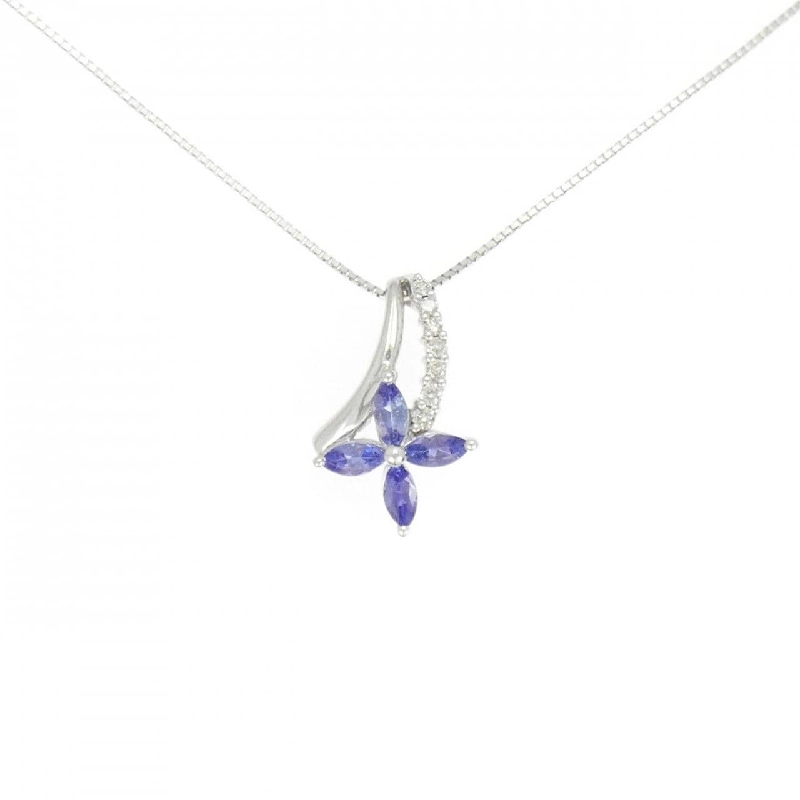 K18WG Hoa Tanzanite Dây chuyền 0.70CT - Hàng hiệu Chính hãng 857015