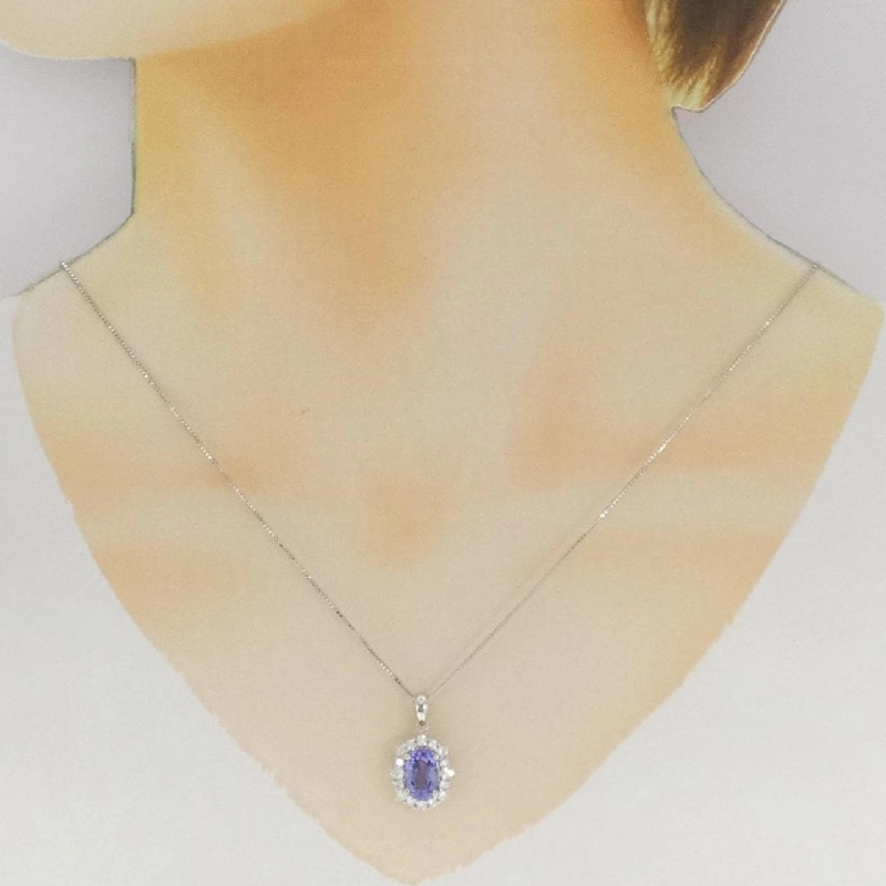 Dây chuyền Tanzanite PT900/PT850 2.09CT - Hàng hiệu Authentic 857990