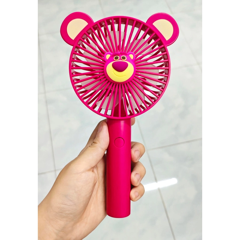 Quạt Cầm Tay Lớn Gấu Dâu 524164
