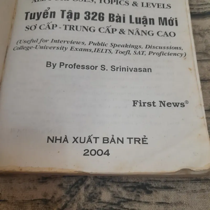 326 bài luận tiếng Anh cơ bản đến nâng cao mọi lĩnh vực. Soạn bởi Giáo sư S. SRINIVASAN 695459