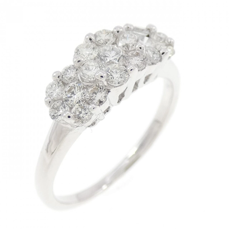 Nhẫn kim cương hoa K18WG 0.50CT 669694