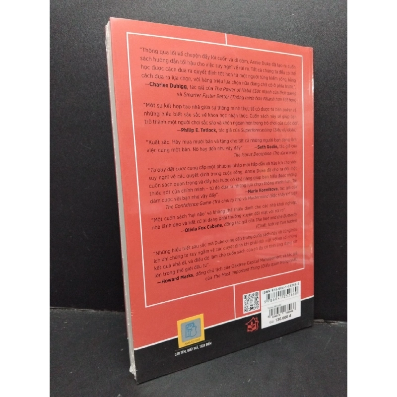 Tư duy đặt cược - Quyết định sáng suốt hơn khi không có đủ thông tin mới 100% HCM1209 Annie Duke KỸ NĂNG 917165