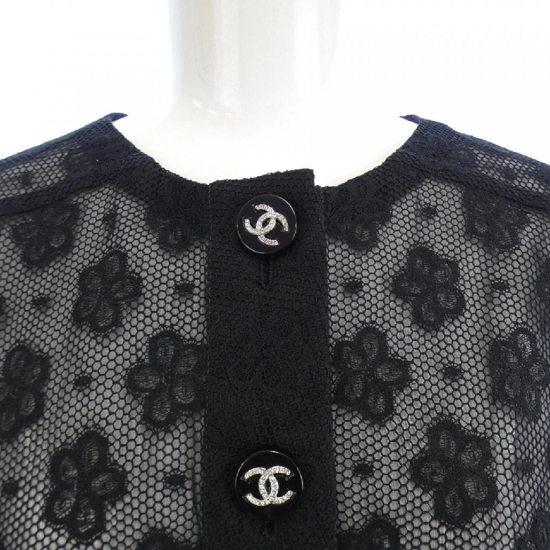 【Khuyến mãi】Áo khoác không cổ CHANEL 643785