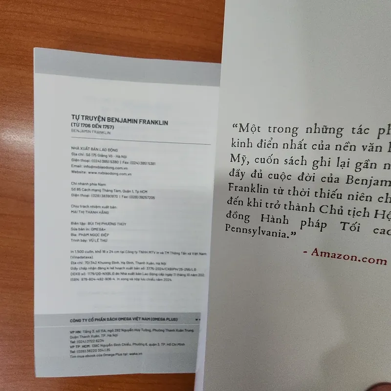 Sách Tự truyện Benjamin Franklin 720302