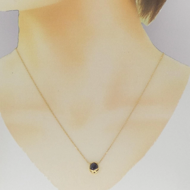 K18YG Đá Iolite Dây Chuyền - Hàng hiệu Chính hãng 858648