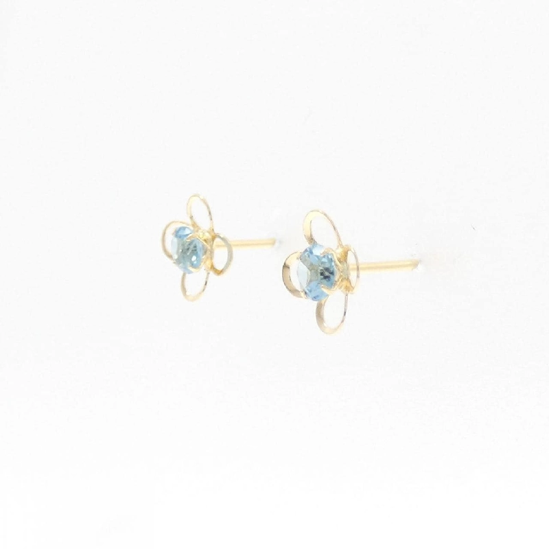K18YG Hoa Tai Blue Topaz - Hàng hiệu Chính hãng 868543