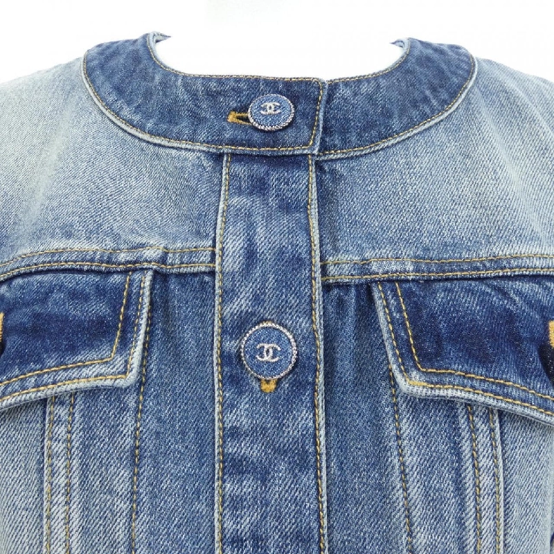 CHANEL P78108V70196 24B Áo khoác denim - Hàng hiệu Authentic 820333
