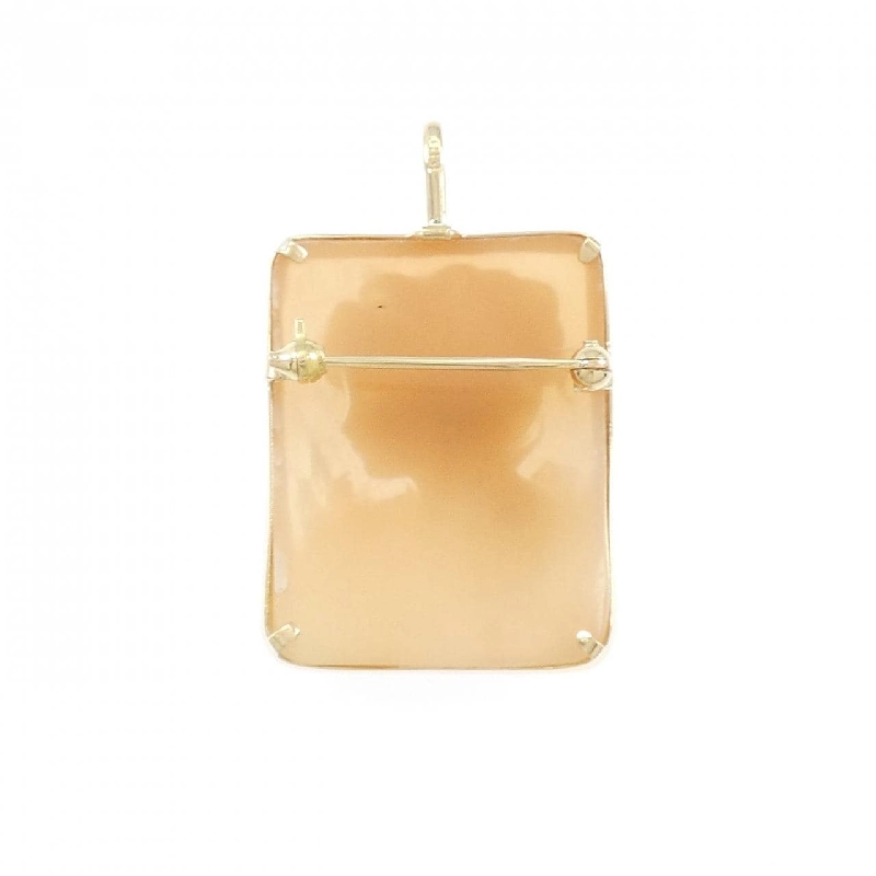 K18YG Shell Cameo Brooch - Hàng hiệu Authentic 871133
