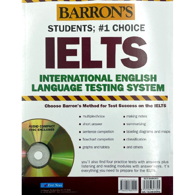 Barron's IELTS International English Language Testing System (Không CD) - Dr. Lin Lougheed 154847