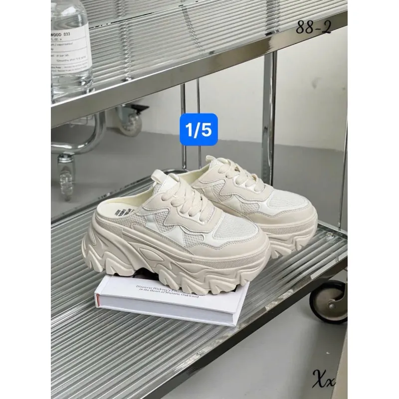 Sục thể thao nữ độn đế siêu nhẹ size 38 màu trắng sữa mới 100% (đi k vừa nên pass) 778718