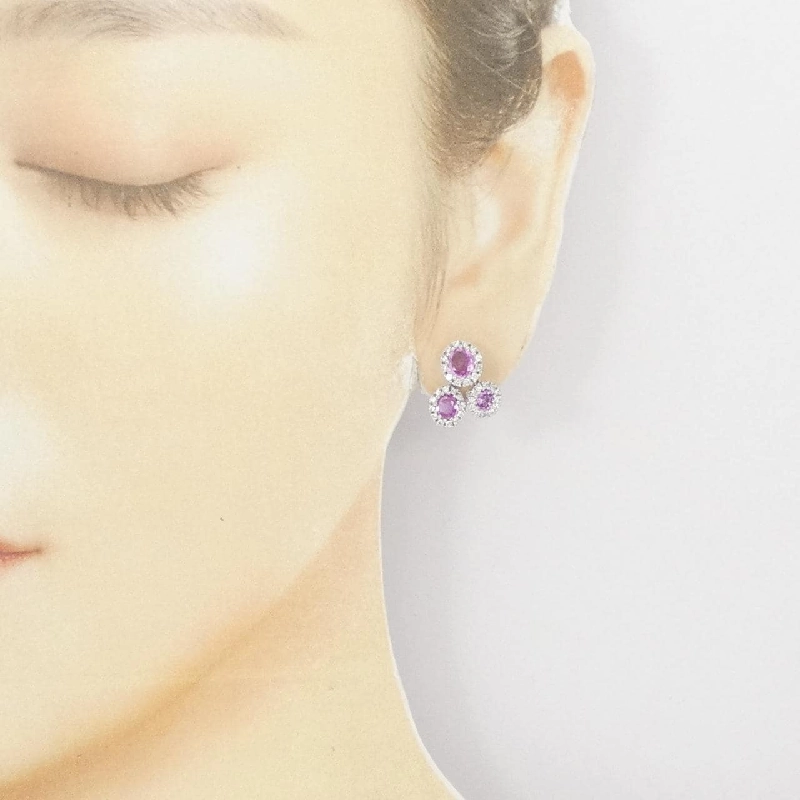 K18WG Sapphire Bông tai 2.60CT - Hàng hiệu Chính hãng 876787