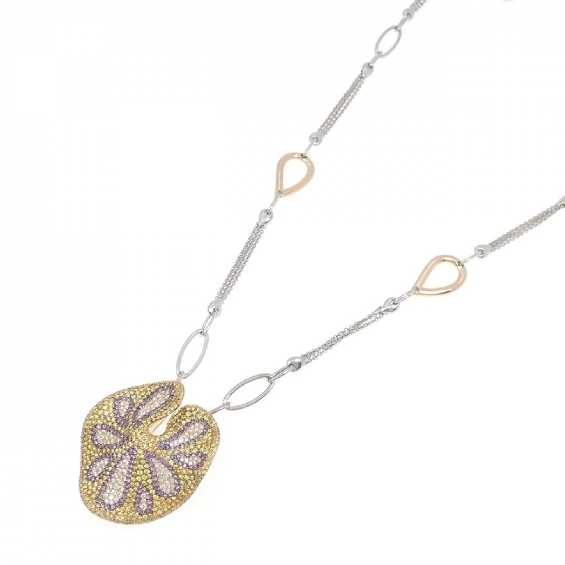 K18 Ba màu Đá quý Dây chuyền - Hàng hiệu Chính hãng 858533