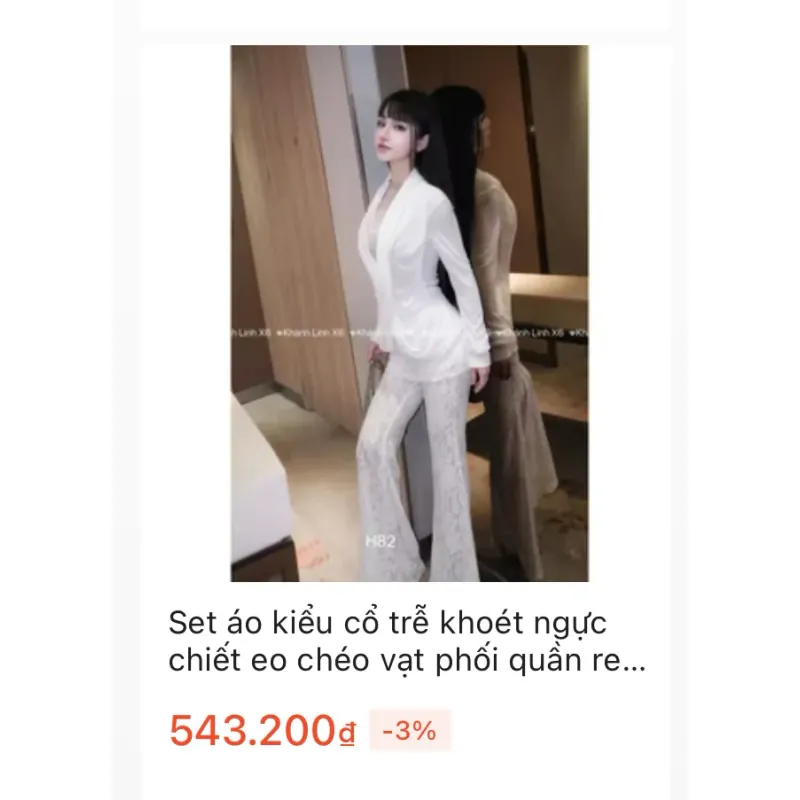 set áo cotton mix quần ren cao cấp co giãn 786009