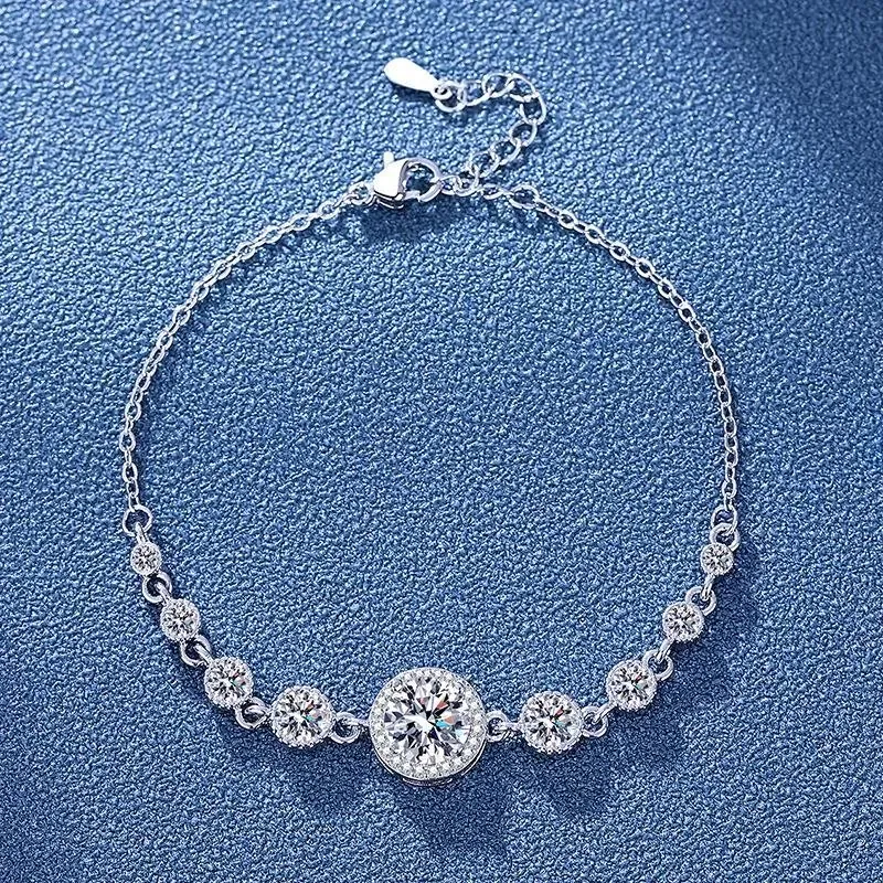 Bộ trang sức đính Moissanite 2ct siêu sáng 593743