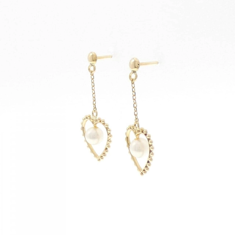 Bông tai ngọc trai Akoya hình trái tim K18YG 4.3mm - Hàng hiệu chính hãng 869658