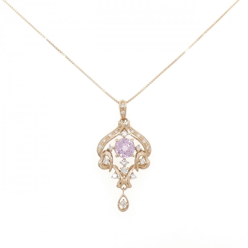 K18PG Kunzite Necklace 1.27CT - Hàng hiệu Chính hãng 862494