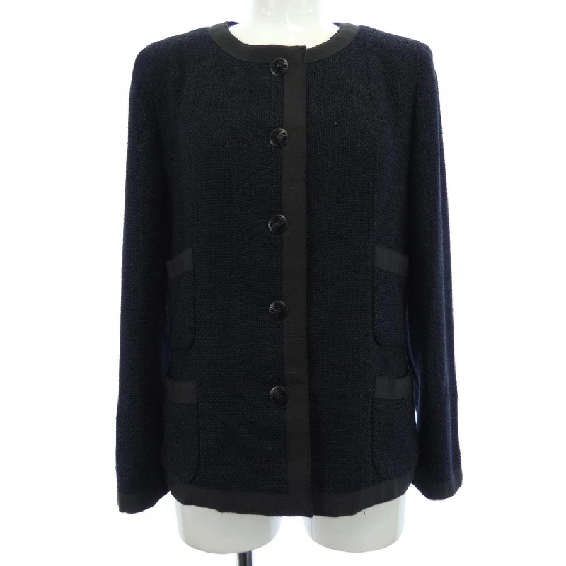 【Vintage】Chanel CHANEL P19120V11109 02P Áo khoác không cổ 632624