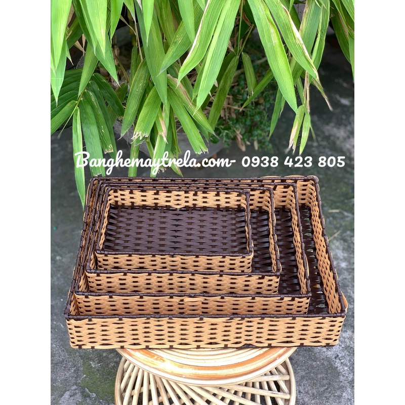 Khay mây nhựa đựng đồ giá rẻ 543626