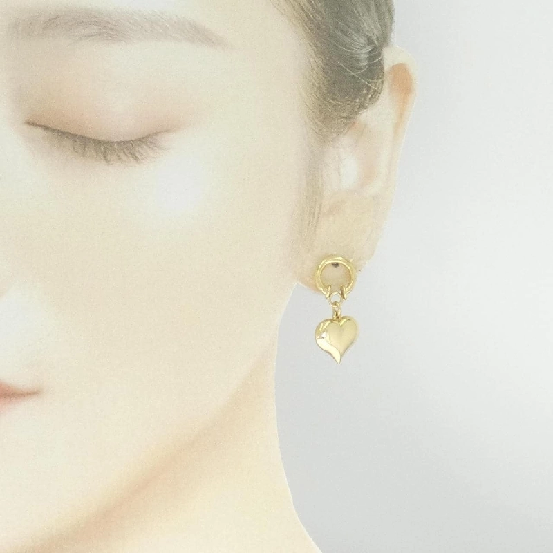 Bông tai hình trái tim 750YG - Hàng hiệu Authentic 870924