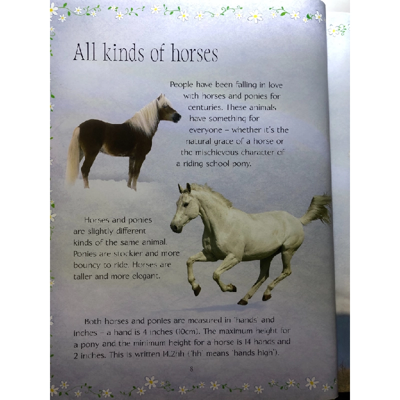 Horse and Pony Trasury BÌA CỨNG mới 85% note trang đầu The Usborne HPB2607 NGOẠI VĂN 451049