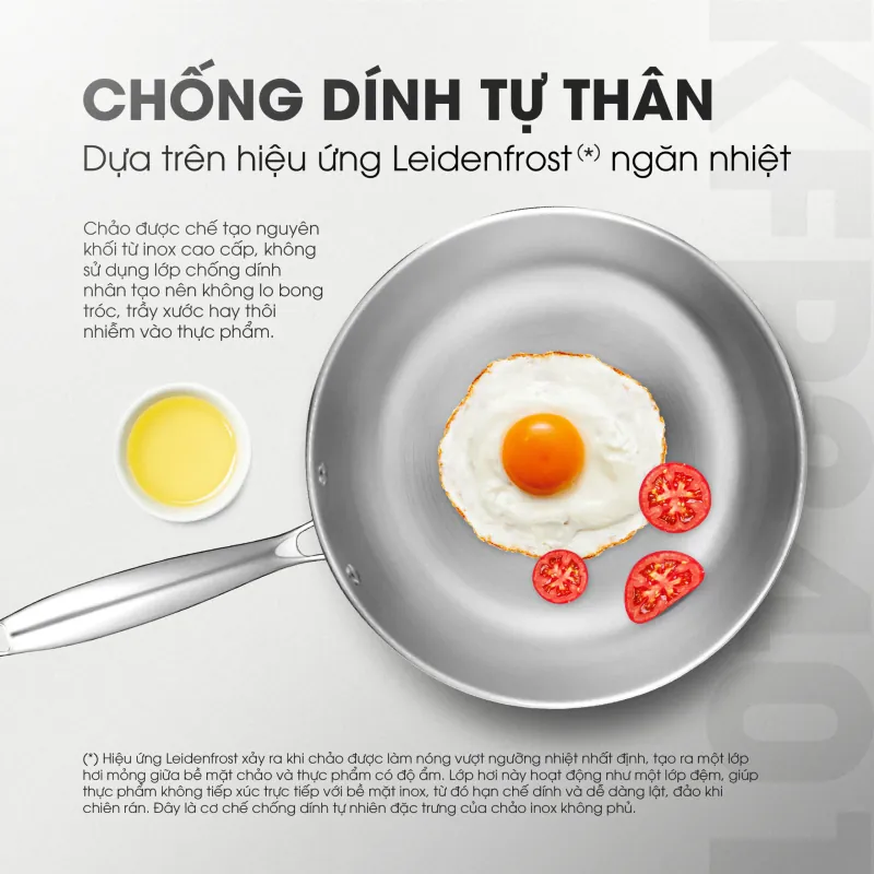 Chảo Rán Inox Liền Khối KALITE KFP2401 – Cao Cấp, Bền Bỉ Cho Mọi Gia Đình! 718542
