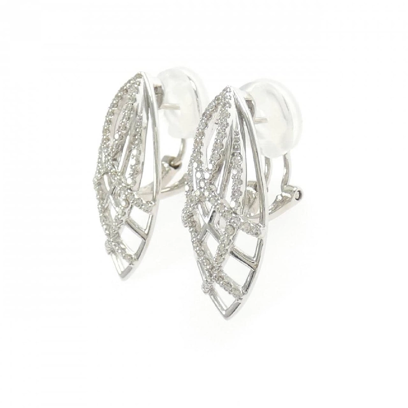 K18WG Bông tai/Khuyên tai Kim cương 0.62CT - Hàng hiệu Chính hãng 876029