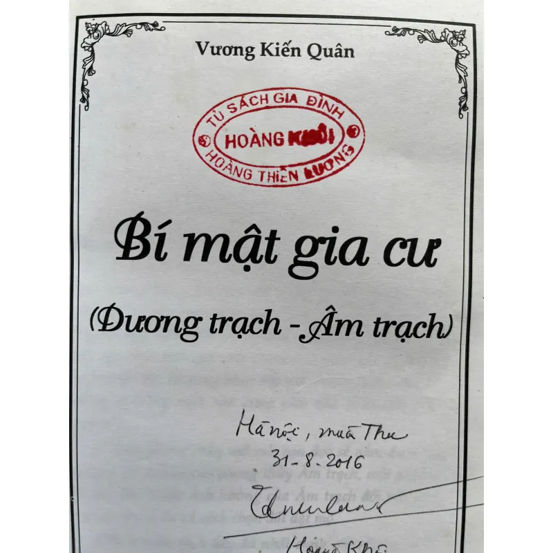 BÍ MẬT GIA CƯ DƯƠNG TRẠCH - ÂM TRẠCH 759929