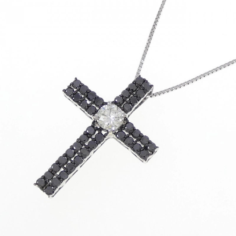 K18WG/K18BG Dây chuyền kim cương chéo 1.00CT - Hàng hiệu Chính hãng 859676