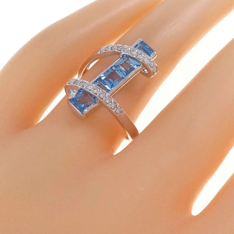 Nhẫn Blue Topaz K18WG 666329