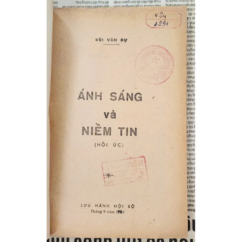 Hồi ức của Bùi Văn Dự: ÁNH SÁNG VÀ NIỀM TIN  1040080