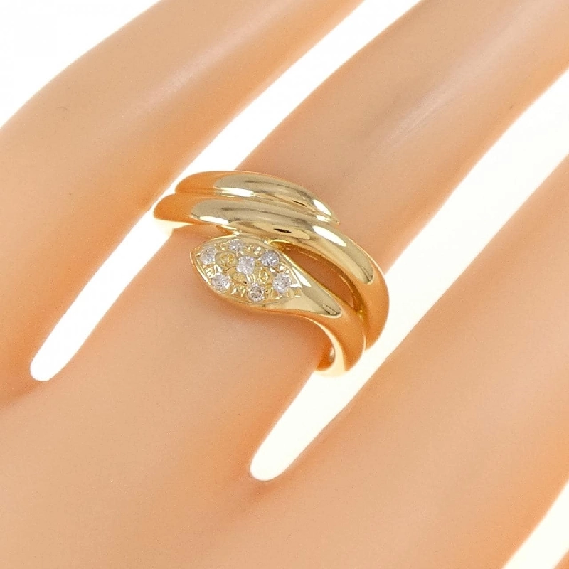 Nhẫn kim cương K18YG 0.07CT 667684