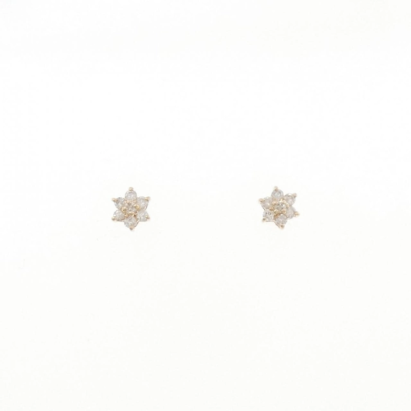 K18PG Bông tai hoa kim cương 0.12CT - Hàng hiệu Chính hãng 863868