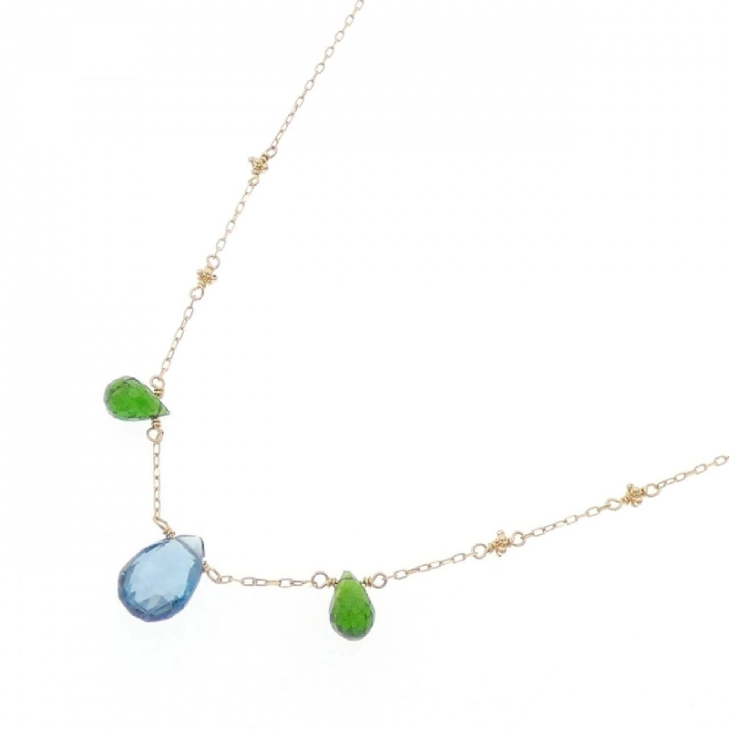 K18YG Blue Topaz Necklace - Hàng hiệu Authentic 859494