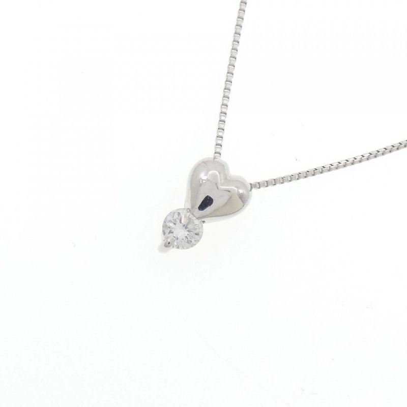 Dây chuyền kim cương hình trái tim PT900/PT850 0.10CT - Hàng hiệu chính hãng 857277